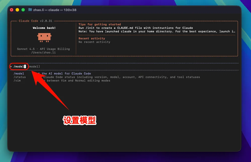 macOS 确认模型选择